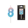 Świeczka Cyfra8 B_C neon 7C-SCN8 62134