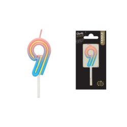 Świeczka Cyfra9 B_C neon 7C-SCN9 62141