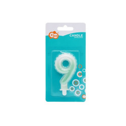 Świeczka Cyfra9 ombre perła bia-ziel SF-PBZ9 75141