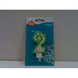 Świeczka kropeczki Cyferka2 7,5cm PF-SCK2 94915