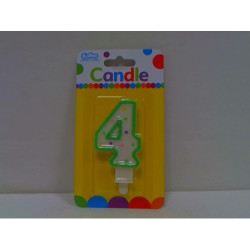 Świeczka kropeczki Cyferka4 7,5cm PF-SCK4 94939
