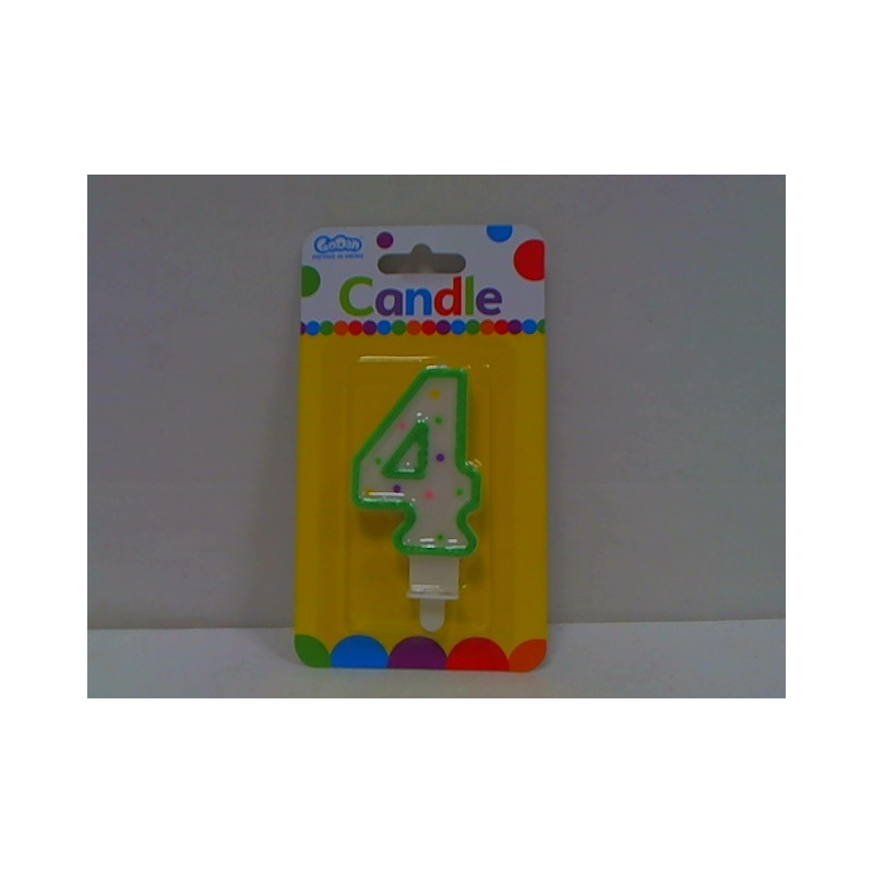 Świeczka kropeczki Cyferka4 7,5cm PF-SCK4 94939