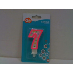 Świeczka kropeczki Cyferka7 7,5cm PF-SCK7 94960