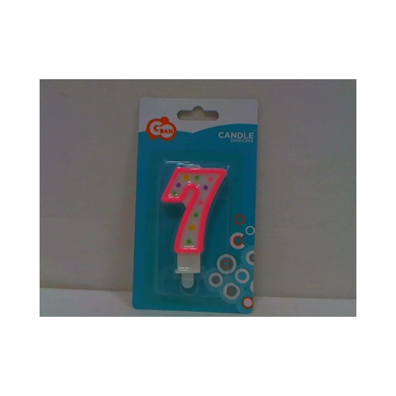 Świeczka kropeczki Cyferka7 7,5cm PF-SCK7 94960