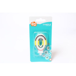 Świeczka z brokatem Cyferka0 SW-CBR0 01275