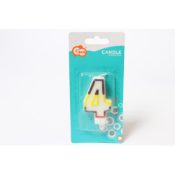Świeczka z brokatem Cyferka4 SW-CBR4 01213