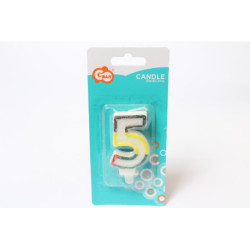 Świeczka z brokatem Cyferka5 SW-CBR5 01220