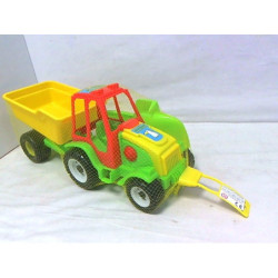 Traktor z przyczepą + łopatka i grabki 381 50381