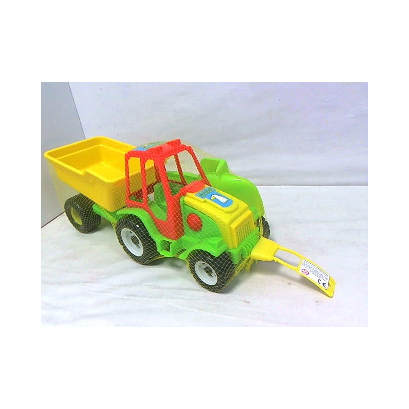 Traktor z przyczepą + łopatka i grabki 381 50381