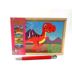 Układanka drewniana - dinozaury 02503 25030