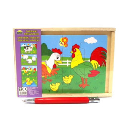 Układanka drewniana - farma 02502 25023