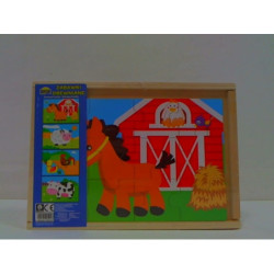Układanka drewniana - farma 02504 25047