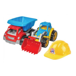 Wywrotka+traktor+.Maluch-Budowlaniec TEH3954 03954