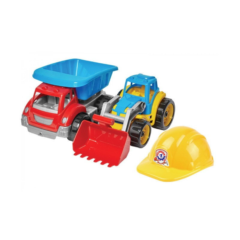 Wywrotka+traktor+.Maluch-Budowlaniec TEH3954 03954