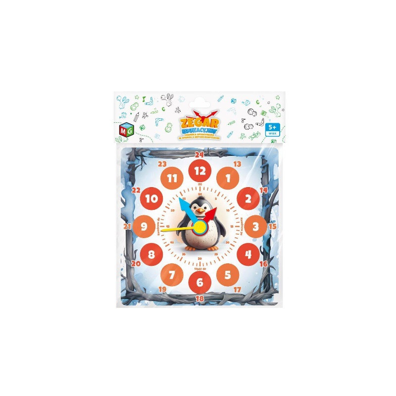 Zegar edukacyjny Pingwinek 05181