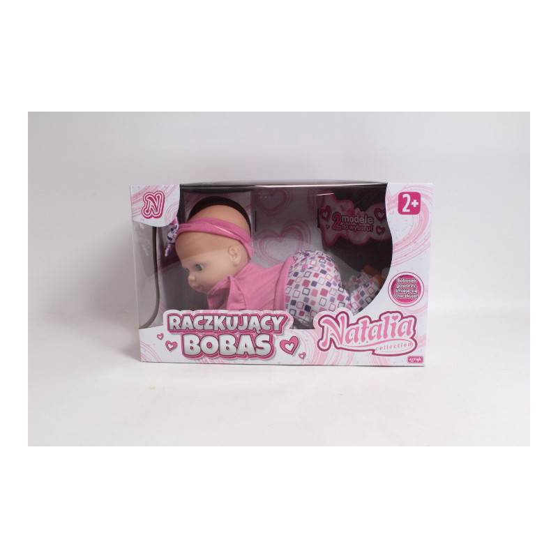 Natalia bobas raczkujący 32cm róż 167683