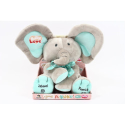 Słonik A Kuku 24cm beż-miętowy pios. 003780 06508