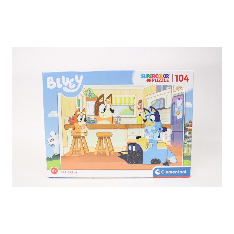 CLE puzzle 104 maxi SuperKolor Bluey 27169