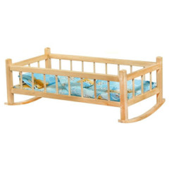 Kołyska duża dla lalek z pościelą 04012