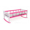 Kołyska duża kolor dla lalek z pościelą 01639