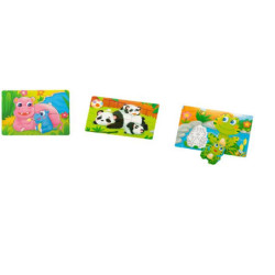 Puzzle drewniane z kolorowanką 02605