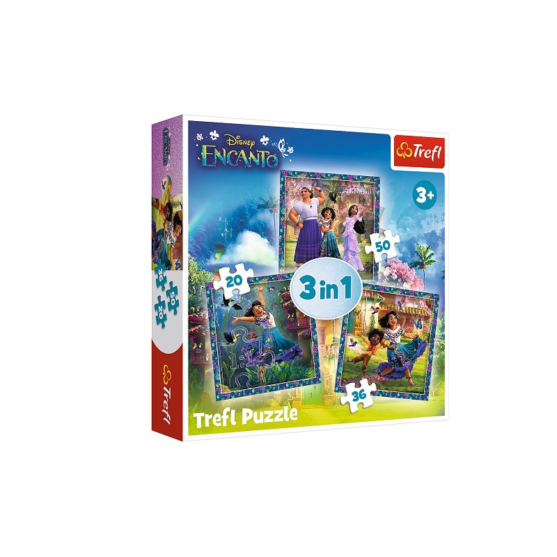 PUZZLE 3w1 Bohaterowie magicznego Encanto 34866