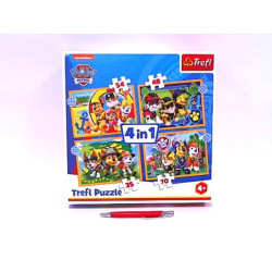 PUZZLE 4w1 Wakacyjny Psi Patrol 34395