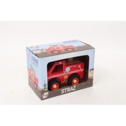 Drewniane auto z oponami Straż pożarna D-138 41387