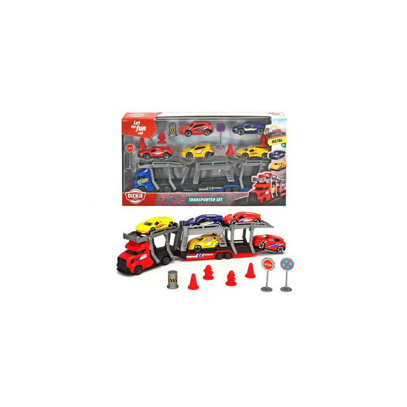 Dickie zestaw z lawetą i 5 autami 374-5012