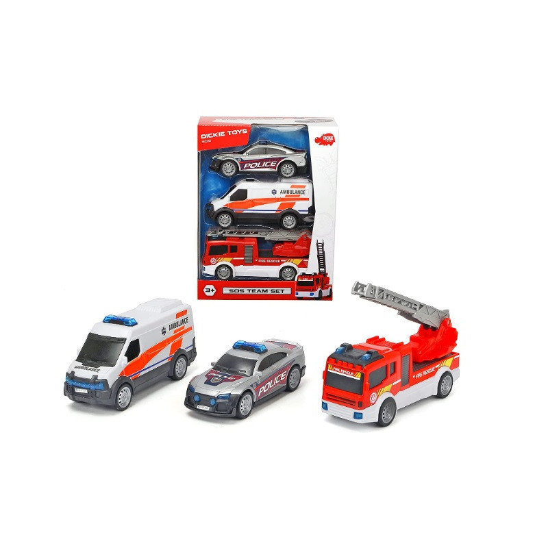  Dickie SOS Pojazdy ratunkowe 3-pak 371-2015