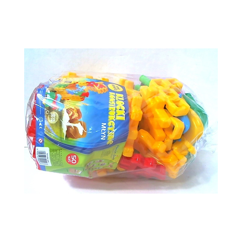 Klocki konstrukcyjne Młyn 50el worek 00963