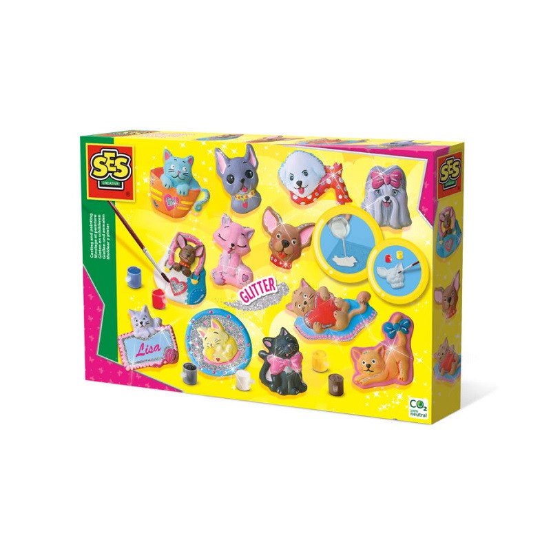 SES Odlewy gipsowe+farby Koty i psy 01154 11543