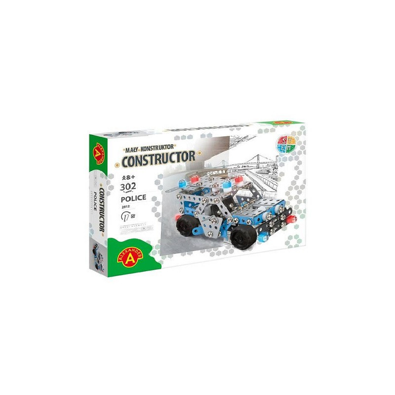 Mały konstruktor Police patrol car 28126