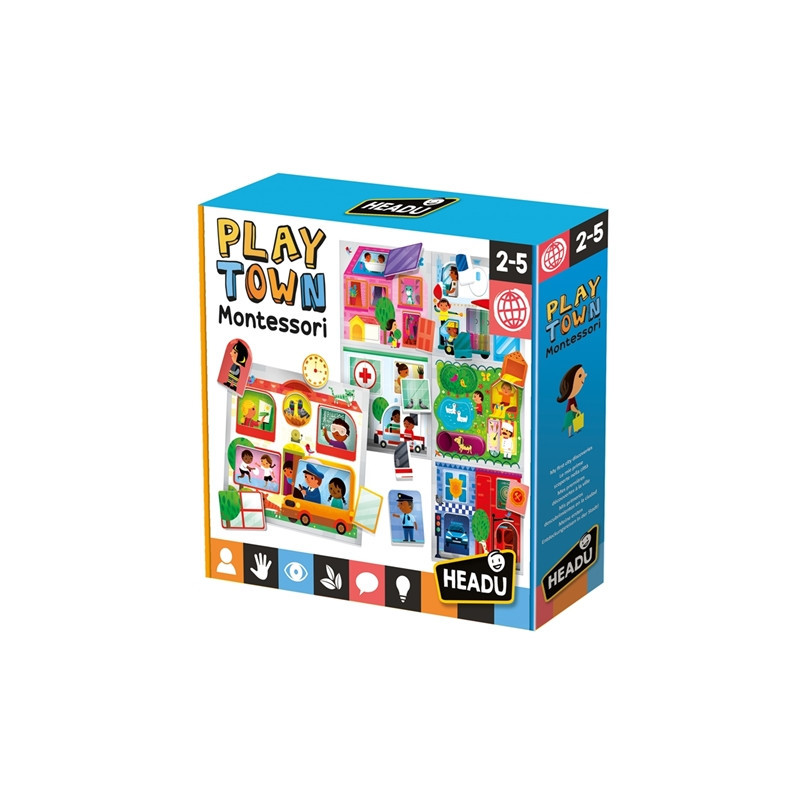 HEADU Montessori układanka Miasto wiek 2-5 23615