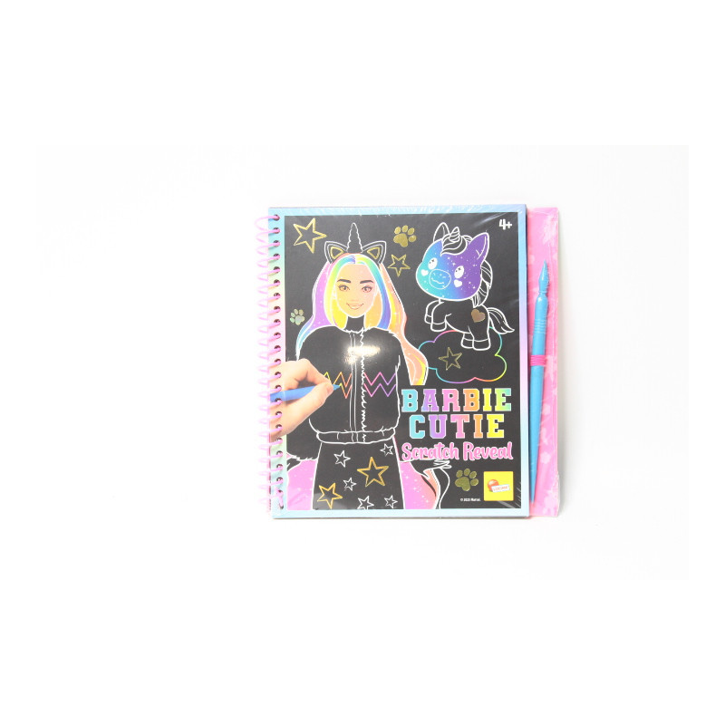 Lisciani Barbie sketch book CutieScratchRev 12433