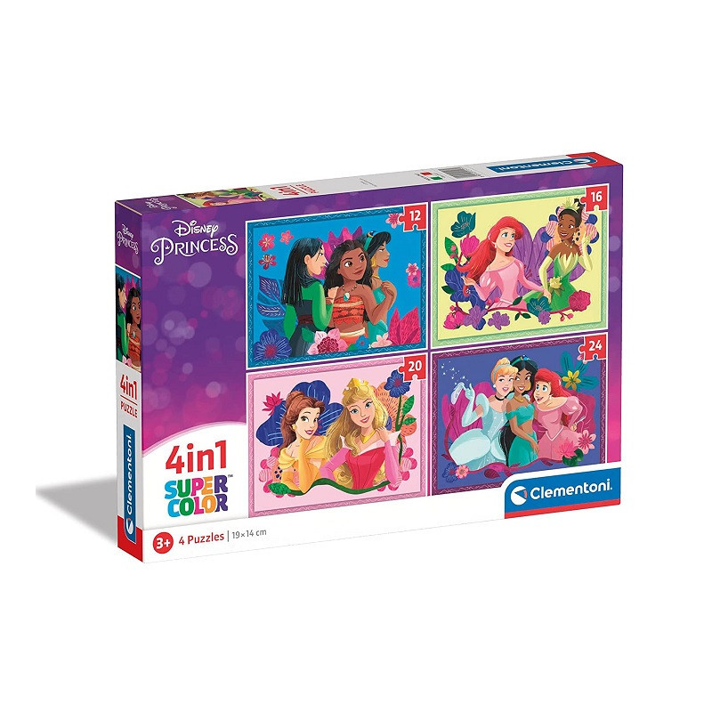 CLE puzzle 4w1 SuperKolor Disney Princess 21517