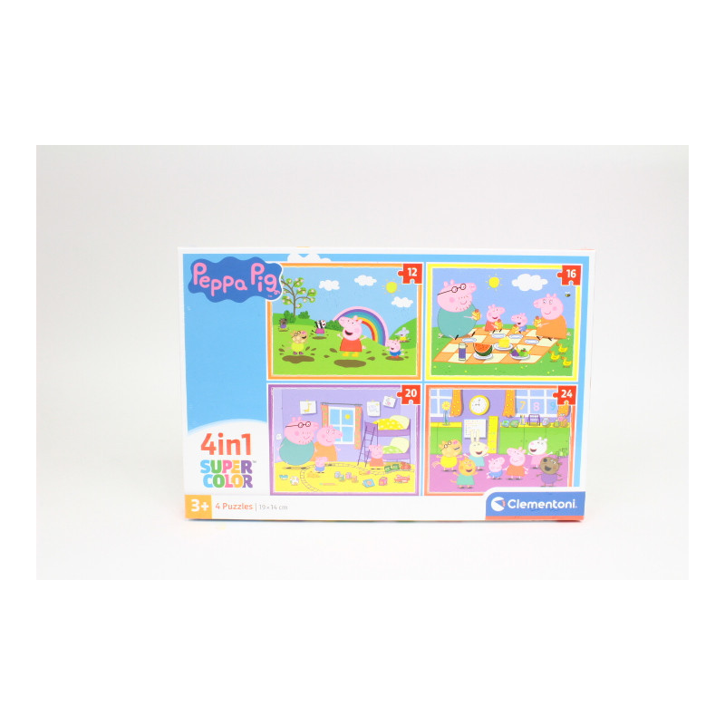 CLE puzzle 4w1 SuperKolor Świnka Peppa 21516