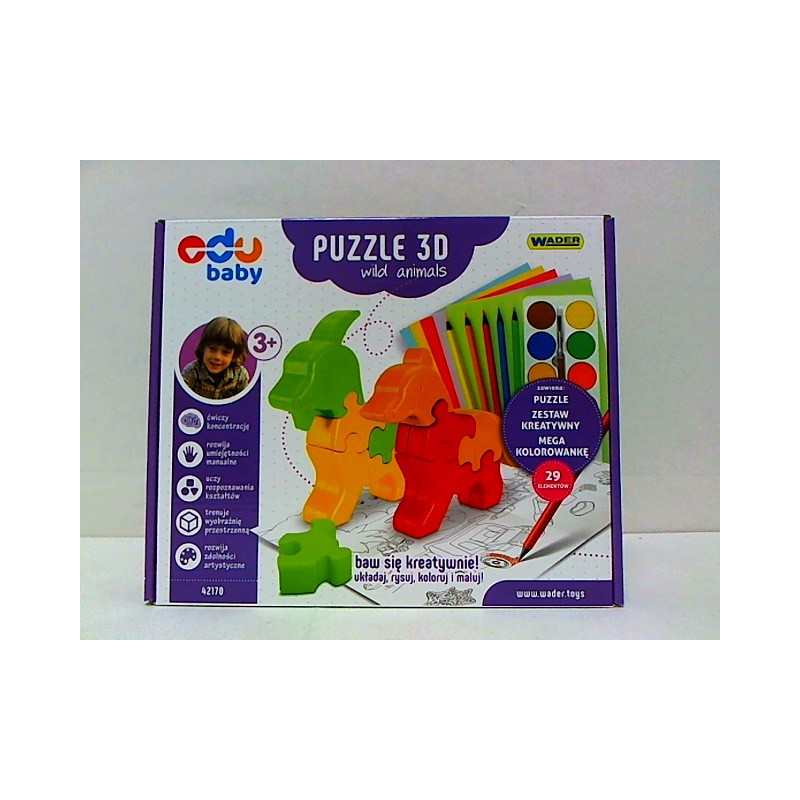 WADER Puzzle 3D zwierzęta dzikie 42170 21707