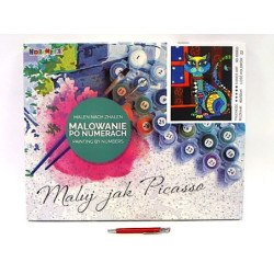  Malowanie po numer.Kot kolorowy 1005633