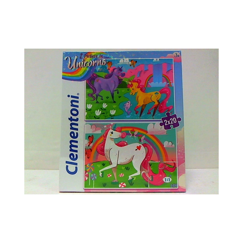 CLE puzzle 2x20 SuperKolor Jednorożec 24754