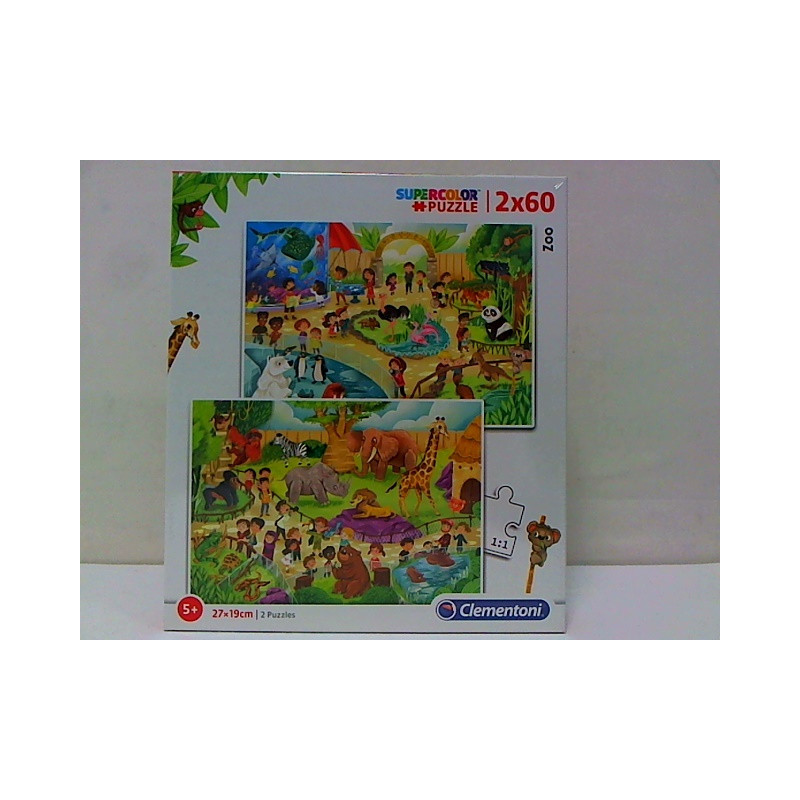 CLE puzzle 2x60 Superkolor ZOO 21603