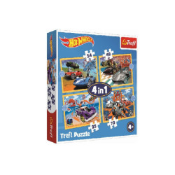 PUZZLE 4w1 Pojazdy Hot Wheels/Mattel HW 34627