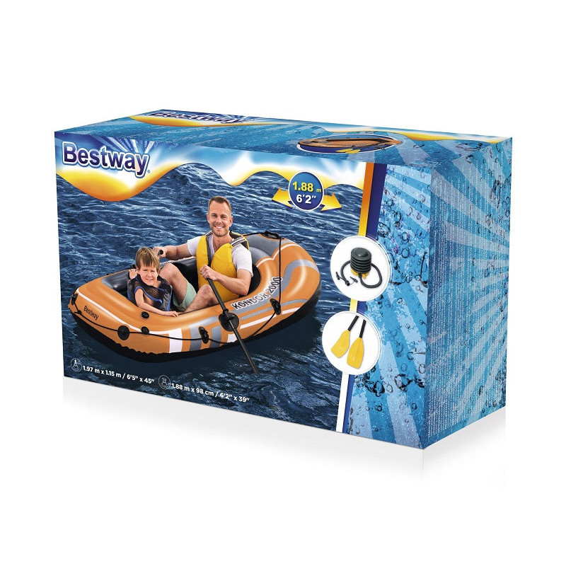 Ponton + wiosła + pompka 188x98cm B61062 79756