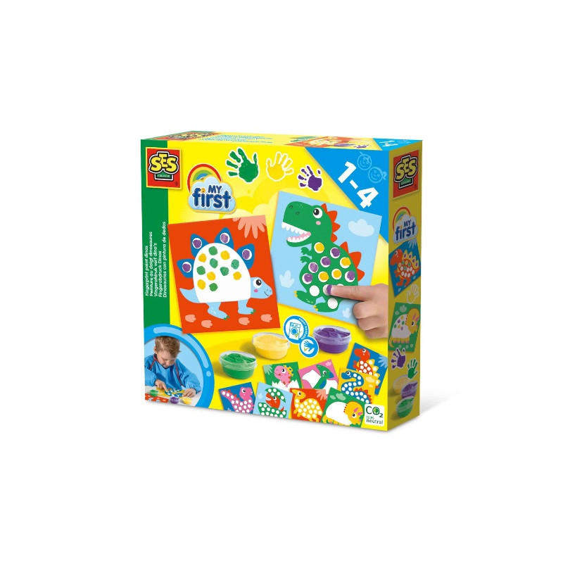 SES Malowanie palcami Dinozaury 14442 44425
