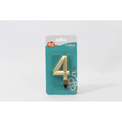 Świeczka cyfra 4 Diament met złoty PF-SDZ4 63070