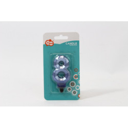 Świeczka cyfra 8 Diament met c.nieb PF-SDC8 62950