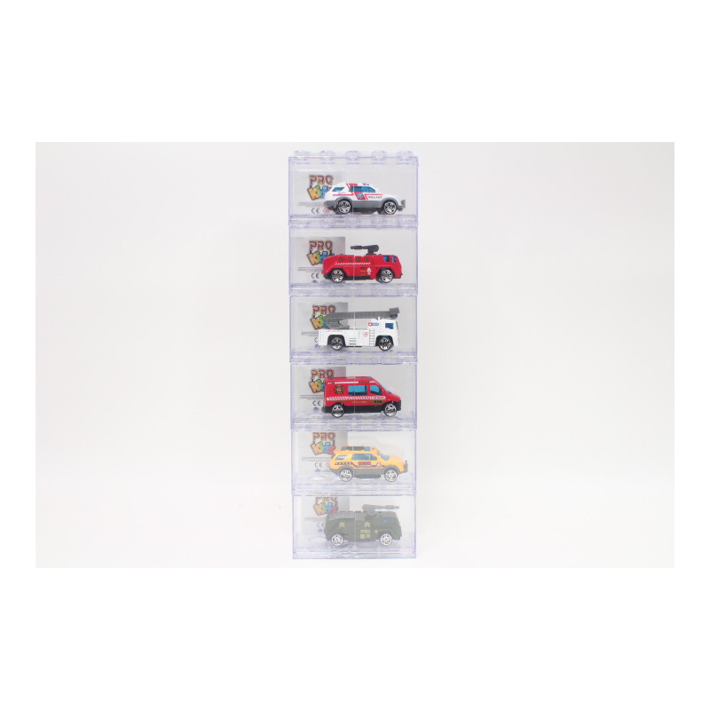 Autko metal 1:55 w klocku mix 6/opak 088-1 04508