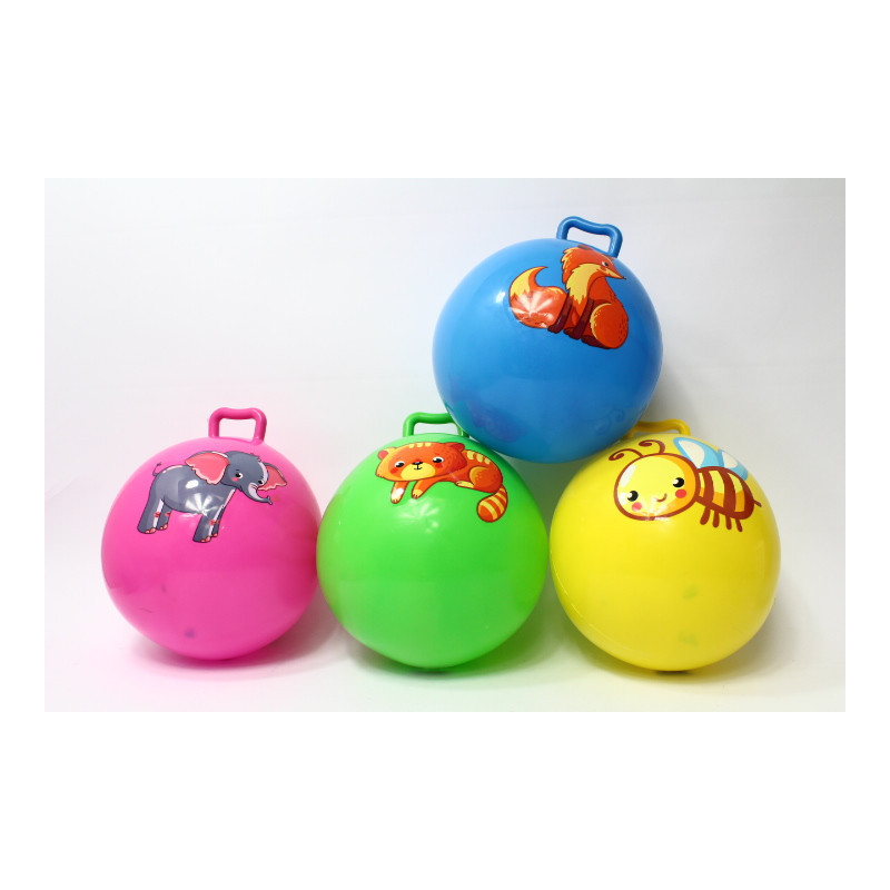 Piłka PVC 150mm z rączką i dzwonkiem 134470