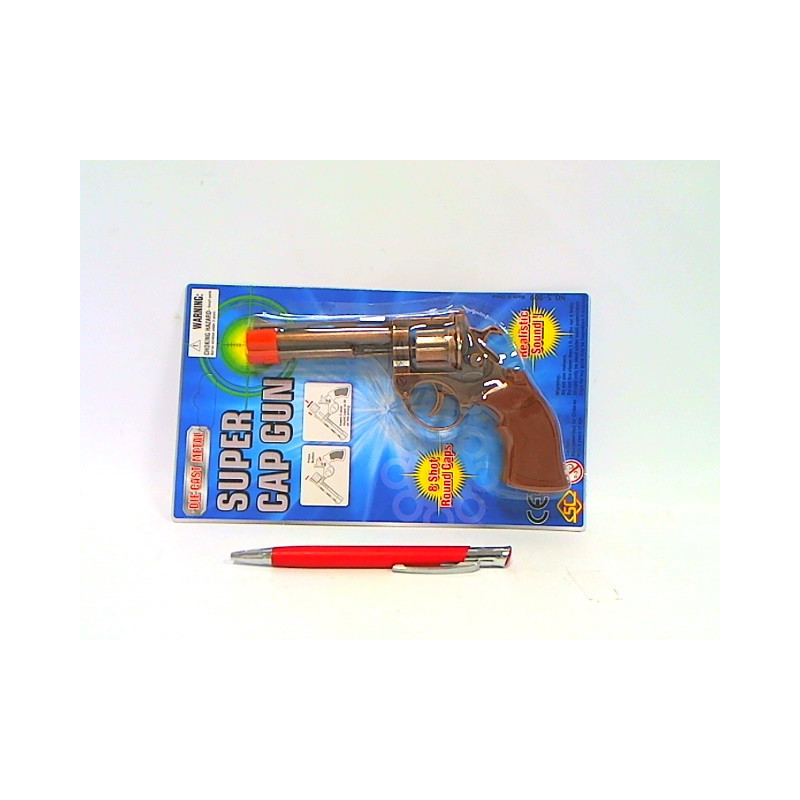 Pistolet metalowy na spłonkę blister 88364 83648