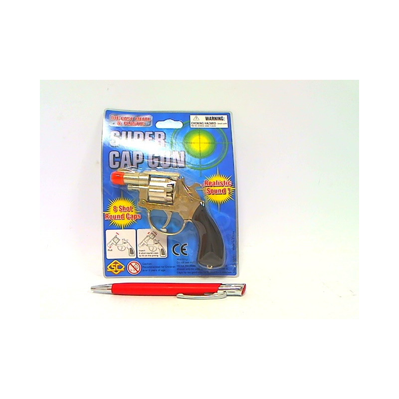 Pistolet metalowy na spłonkę blister 88368 83686